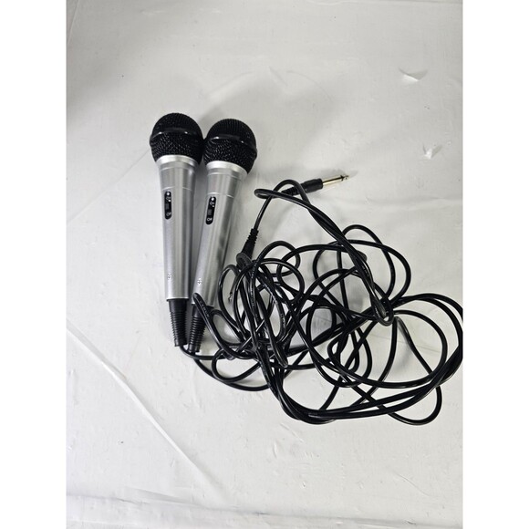 Lot Of 2 High Grade Professional Low-Noise Cable Microphone On Off Switch Silver - Picture 4 of 7